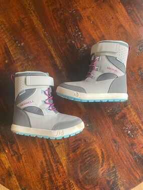 Merrell Kids Snow Storm 3.0 Waterproof Boots in Grey size 12 winter